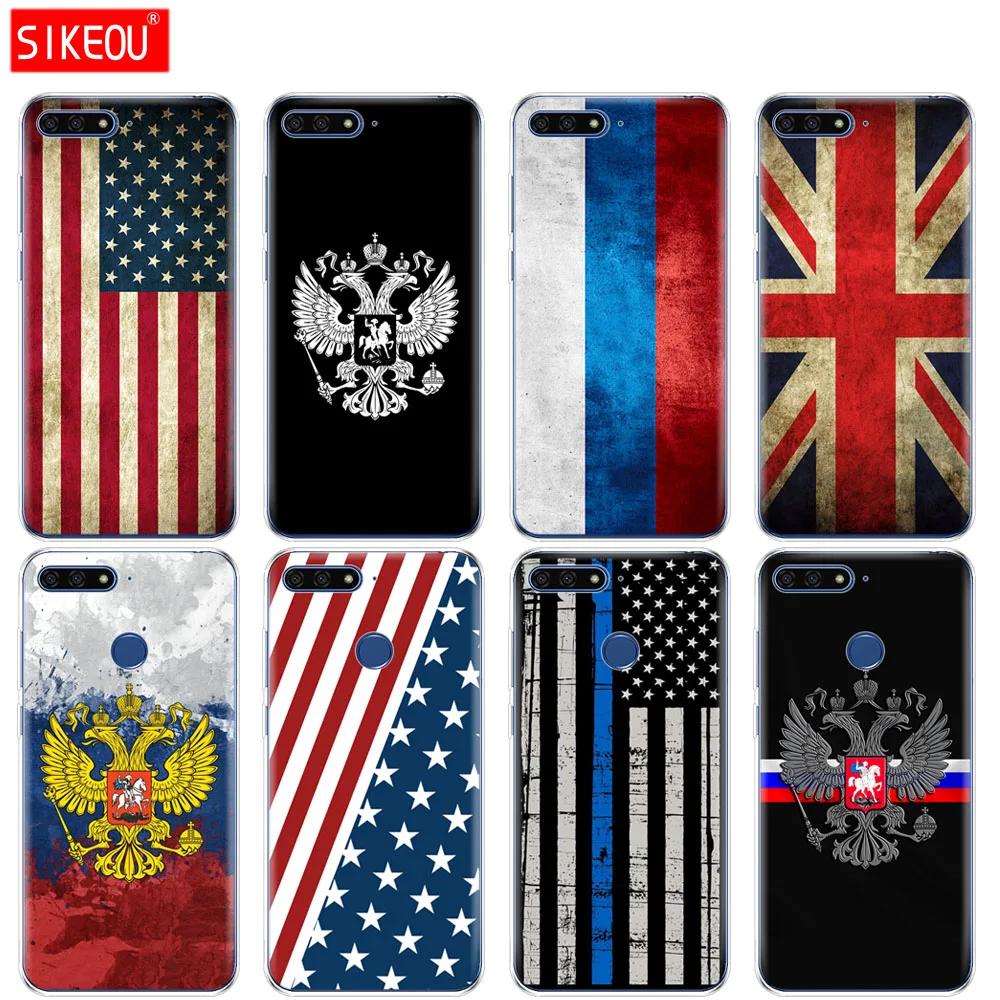 Silicone Cover Phone Case For Huawei Honor 7A PRO 7C Y5 Y6 Y7 Y9 2017 2018 Prime Russian American British flag national emblem
Silicone Cover Phone Case For Huawei Honor 7A PRO 7C Y5 Y6 Y7 Y9 2017 2018 Prime Russian American British flag national emblem
