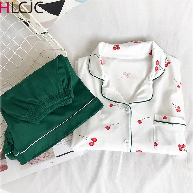 Sweet Cherry Pajamas Women Sleepwear Girl's Pyjamas Set Short Sleeved Sleepwear Simple Style Short Nightwear Soft Home Wear
Sweet Cherry Pajamas Women Sleepwear Girl's Pyjamas Set Short Sleeved Sleepwear Simple Style Short Nightwear Soft Home Wear