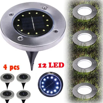 Upgraded 4PCS 12LED Solar Light Power Buried Underground Light White Under Ground Lamp Lighting Outdoor Path Garden Lawn Yard
Upgraded 4PCS 12LED Solar Light Power Buried Underground Light White Under Ground Lamp Lighting Outdoor Path Garden Lawn Yard