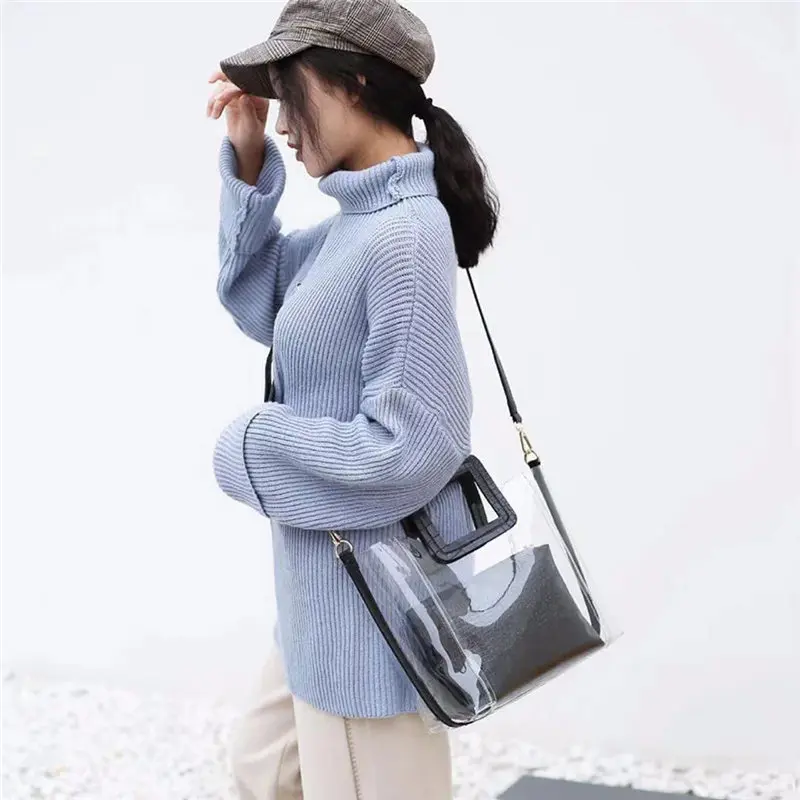 New Clear Transparent PVC Shoulder Bags Women Candy Color Women Jelly Bags Purse Solid Color Handbags sac a main femme handbag
New Clear Transparent PVC Shoulder Bags Women Candy Color Women Jelly Bags Purse Solid Color Handbags sac a main femme handbag