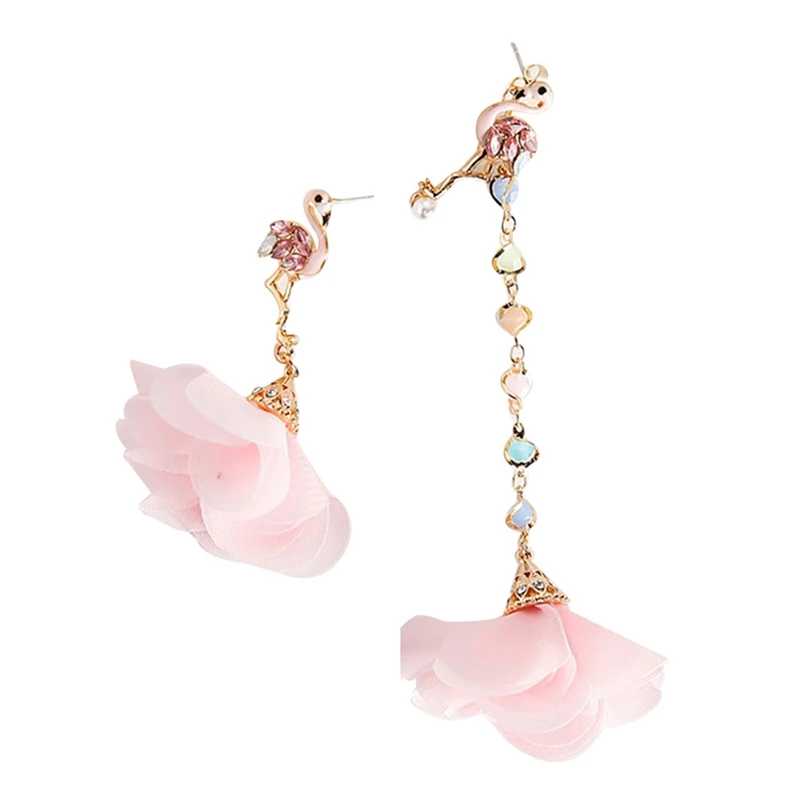 Fashion Irregular Flamingo Bird Long Cloth Flower Pendant Drop Dangle Earrings Charm Rhinestone Korea Women Jewelry Gift
Fashion Irregular Flamingo Bird Long Cloth Flower Pendant Drop Dangle Earrings Charm Rhinestone Korea Women Jewelry Gift