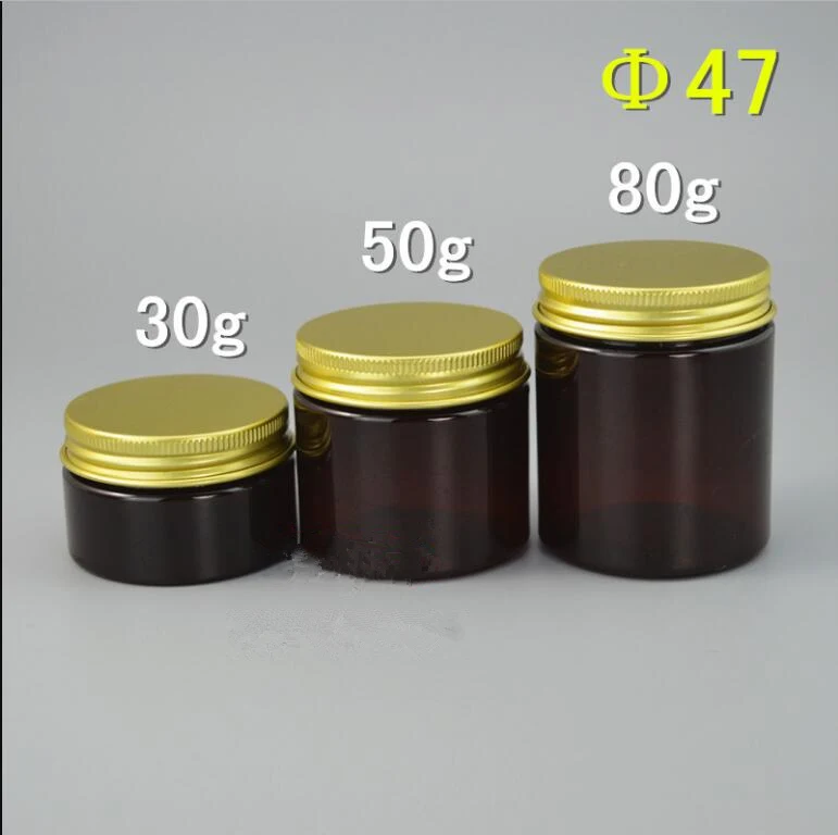 30 pcs Free Shipping 30 50 80 g Empty Brown Plastic Cans Bank For Spices Storage Butter Cream gold cap Sample Pack Containers
30 pcs Free Shipping 30 50 80 g Empty Brown Plastic Cans Bank For Spices Storage Butter Cream gold cap Sample Pack Containers
