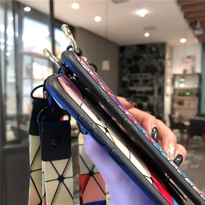 Luxury Brand For Xiaomi Mi 9 Xiaomi Redmi Note 7 5 Mi8 Youth 8 Se Case Stylish PC Phone Case With Wrist Strap For Redmi Note 7