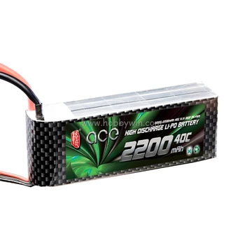ACE 11.1V/3S 2200mAh 40C/88A LiPo Battery T plug Burst 80C /176A Max Charge Rate 5C/11A RC power pack
ACE 11.1V/3S 2200mAh 40C/88A LiPo Battery T plug Burst 80C /176A Max Charge Rate 5C/11A RC power pack