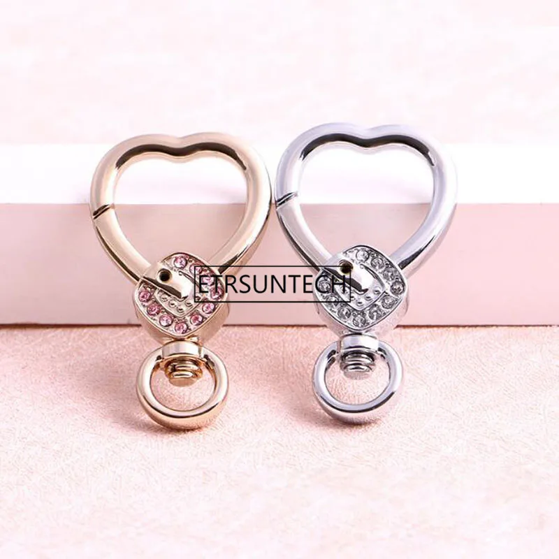 Rhinestone Heart Metal Buckles For Bag Handbag Strap Snap Hooks Keyring Dog Collar Swivel Trigger Clips DIY Accessories
Rhinestone Heart Metal Buckles For Bag Handbag Strap Snap Hooks Keyring Dog Collar Swivel Trigger Clips DIY Accessories