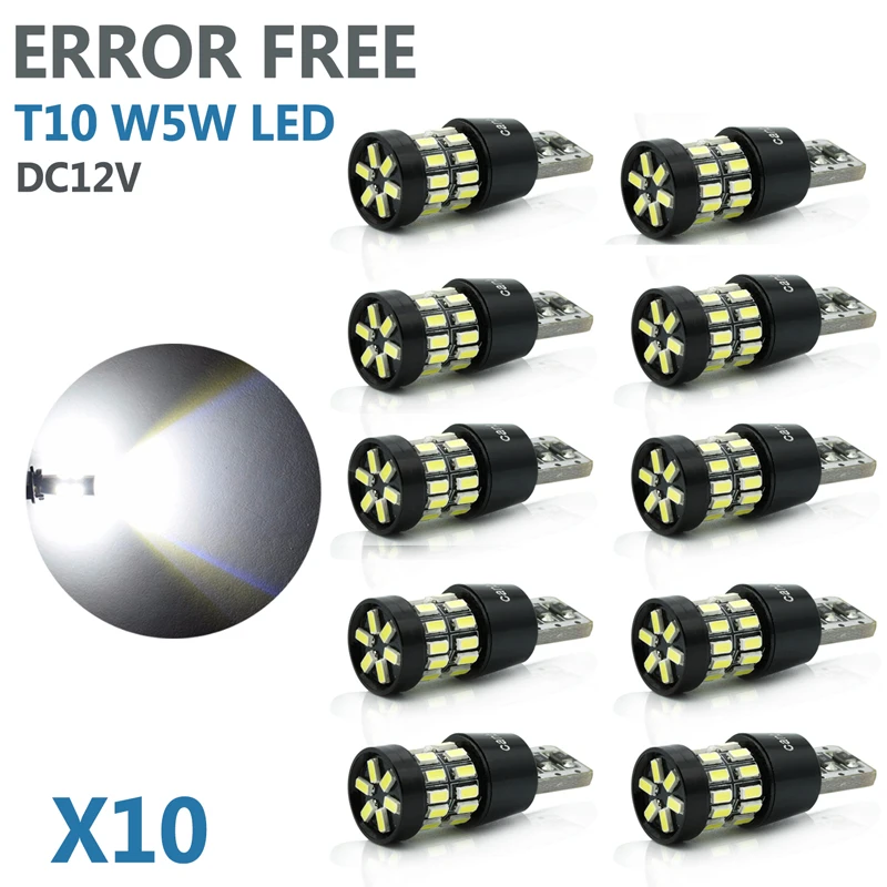 10x T10 3014 30SMD LED Car Light Bulbs Canbus Error Free For BMW M G30 F10 X1 E30 F20 X5 E70 E92 E46 E36 E90 E39 E92 Mini Cooper
10x T10 3014 30SMD LED Car Light Bulbs Canbus Error Free For BMW M G30 F10 X1 E30 F20 X5 E70 E92 E46 E36 E90 E39 E92 Mini Cooper