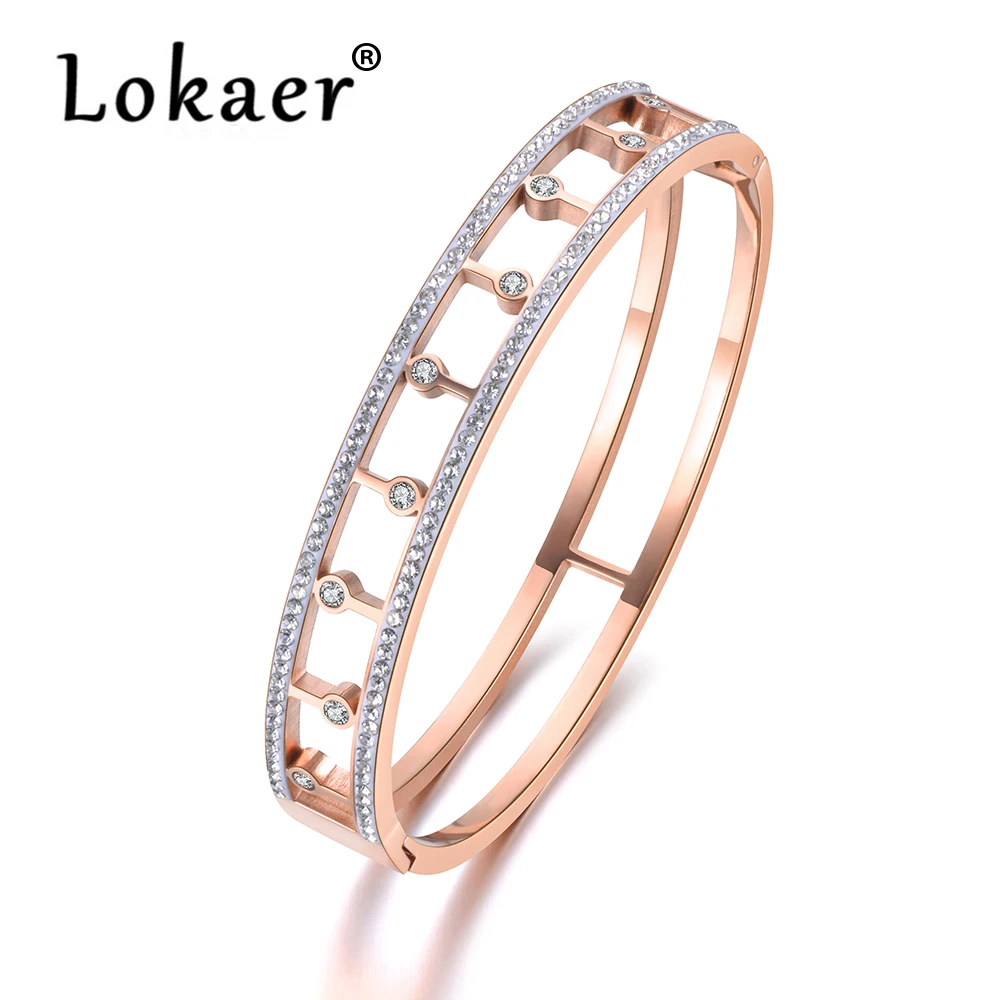 Lokaer Mosaic Rhinestone & CZ Crystal Lovers Stainless Steel Bangle Jewelry For Women Rose Gold Viking Cuff Bracelets B19002
Lokaer Mosaic Rhinestone & CZ Crystal Lovers Stainless Steel Bangle Jewelry For Women Rose Gold Viking Cuff Bracelets B19002