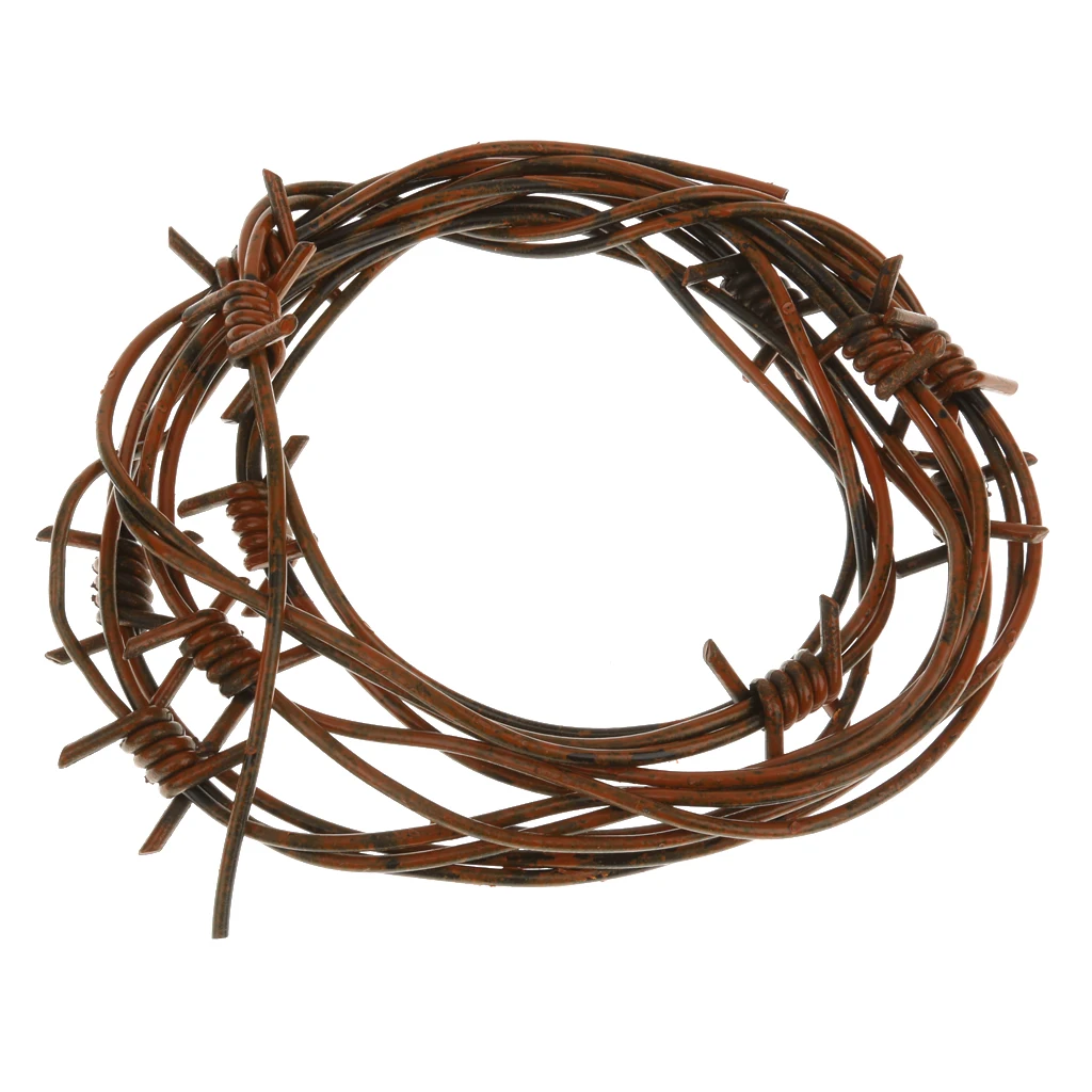 Hens Party Wicked Brown Fake Plastic Barb Wire Halloween Party Decor String Hens Party Wicked Brown Fake Plastic Barb Wire Halloween Party Decor String