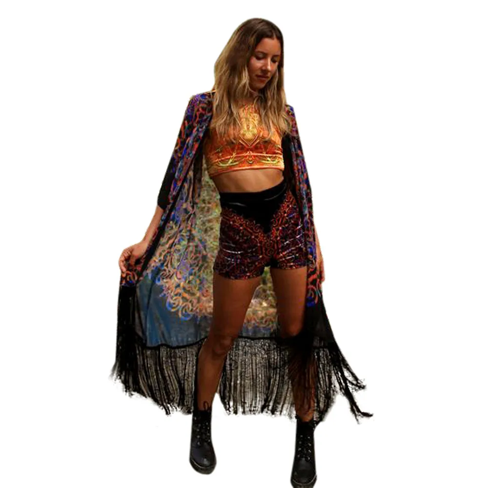 Vintage Tassel Kimono Cardigan Women Fashion Floral Print Shirts Ladies Summer Chiffon Loose Blouses Beach Shawl Cover up #JO
Vintage Tassel Kimono Cardigan Women Fashion Floral Print Shirts Ladies Summer Chiffon Loose Blouses Beach Shawl Cover up #JO