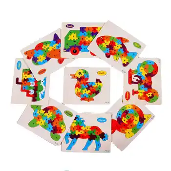 9 Pcs/lot 26 Patterns Wooden Animal Alphabet Early Learning Puzzle Jigsaw For Kids baby Educational Learing Intelligent Toys
9 Pcs/lot 26 Patterns Wooden Animal Alphabet Early Learning Puzzle Jigsaw For Kids baby Educational Learing Intelligent Toys