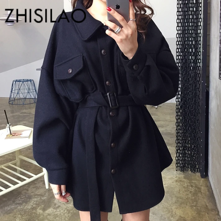 Women Wool Jacket Winter Coat 2018 Vintage Solid Bomber Jacket with Belt Casual Retro Fashion Coats Femme Jaqueta Feminina Chic
Women Wool Jacket Winter Coat 2018 Vintage Solid Bomber Jacket with Belt Casual Retro Fashion Coats Femme Jaqueta Feminina Chic