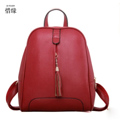 XIYUAN BRAND Famous Brand Backpack Women Backpacks Solid Vintage Girls School Bags for Girls Black PU Leather Women Backpack red
XIYUAN BRAND Famous Brand Backpack Women Backpacks Solid Vintage Girls School Bags for Girls Black PU Leather Women Backpack red