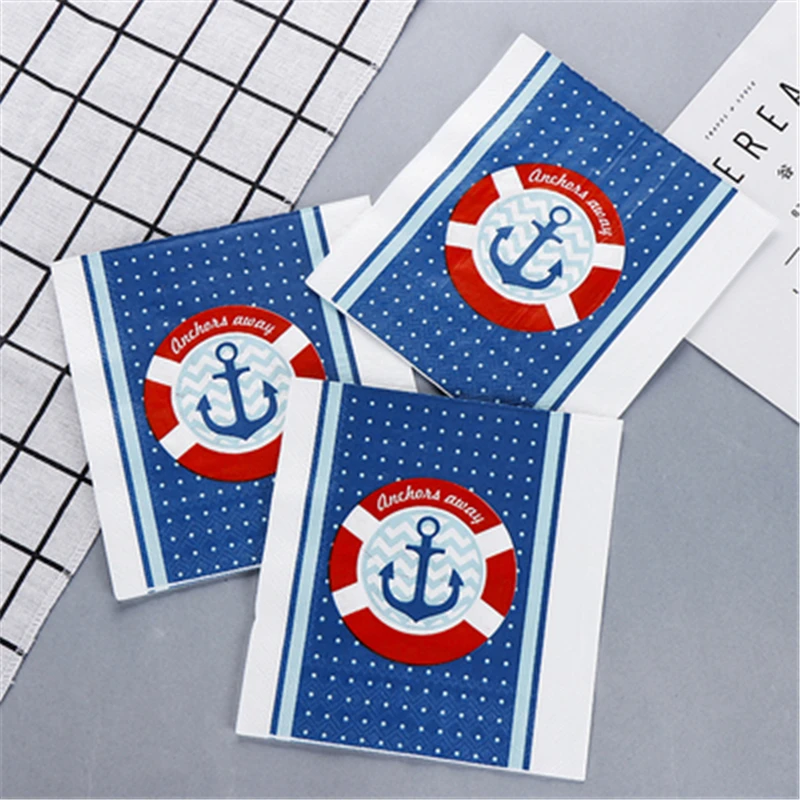 Classic Anchor Away Tissue Napkins Decoupage Wedding Decoration Paper For Birthday Party Decoration Supplies 33*33CM 20Pcs
Classic Anchor Away Tissue Napkins Decoupage Wedding Decoration Paper For Birthday Party Decoration Supplies 33*33CM 20Pcs