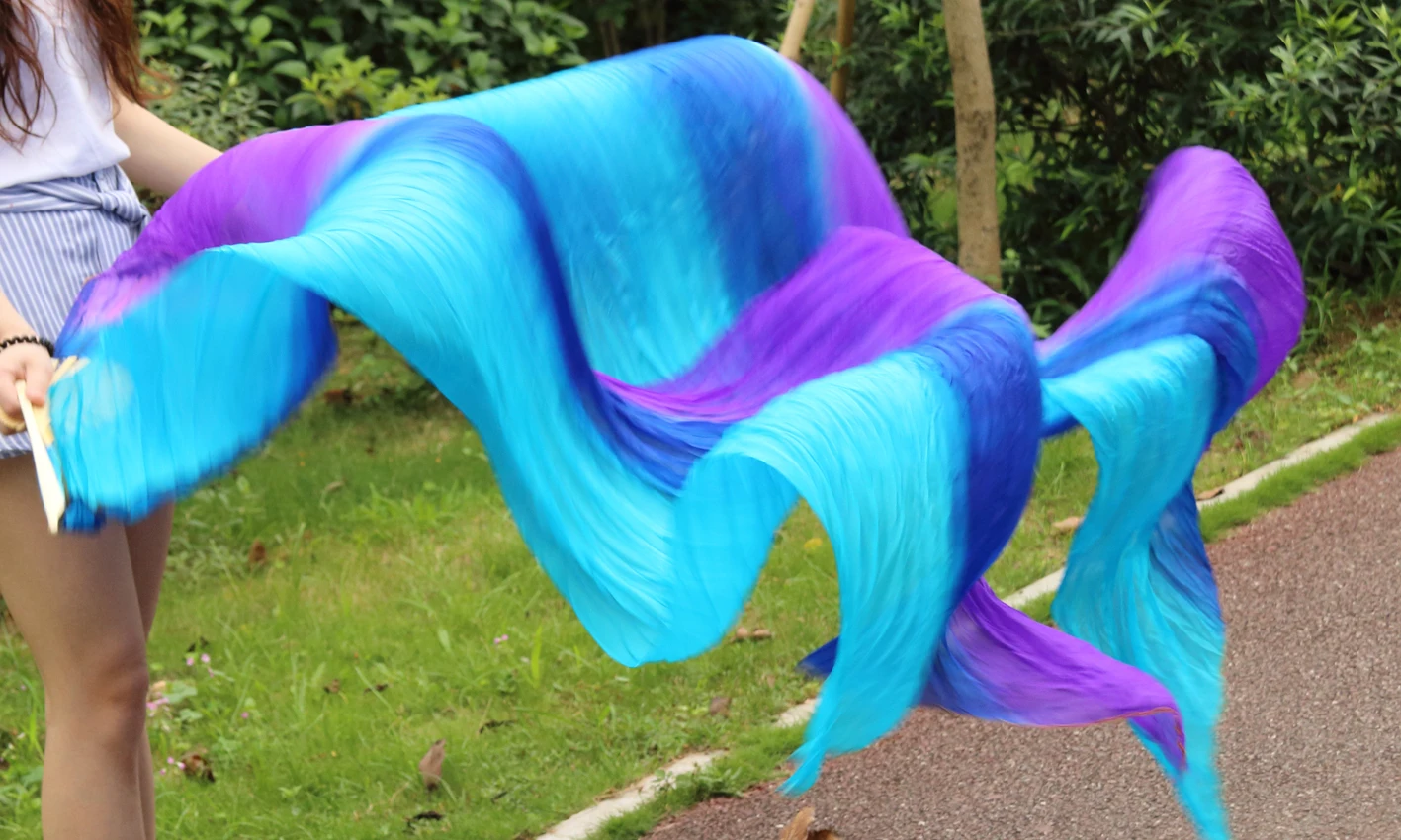 2016 female high quality Chinese silk veils dance fans Pair of belly dancing fans cheap hot sale turquoise + Blue + purple
2016 female high quality Chinese silk veils dance fans Pair of belly dancing fans cheap hot sale turquoise + Blue + purple