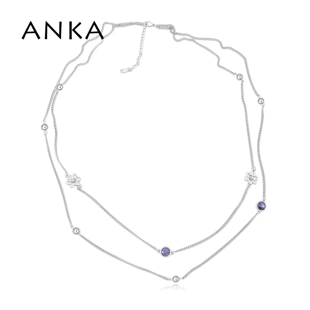 ANKA new fashion luxury top crystal long necklaces 2 color double chain flower jewelry necklace for women Christmas gift #127383
ANKA new fashion luxury top crystal long necklaces 2 color double chain flower jewelry necklace for women Christmas gift #127383