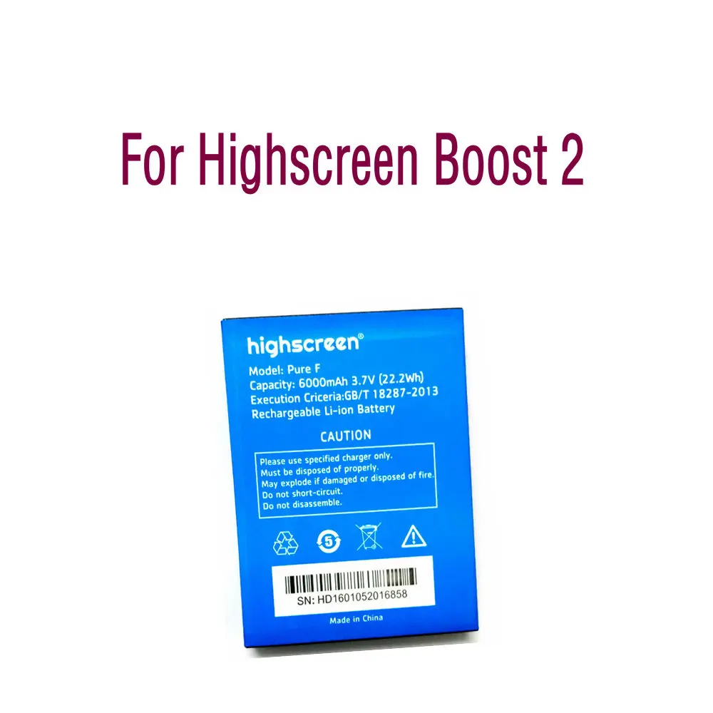 High quality Replacement Battery Authentic 6000mAh battery For Highscreen Boost2 Boost 2 Mobile Phone
High quality Replacement Battery Authentic 6000mAh battery For Highscreen Boost2 Boost 2 Mobile Phone