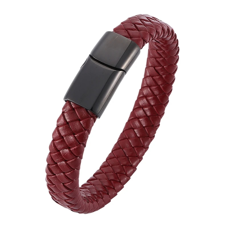 Fashion Jewelry Red Braided Leather Bracelet of Men Women Black Magnetic Clasp Fashion Bangles wristband BB0021
Fashion Jewelry Red Braided Leather Bracelet of Men Women Black Magnetic Clasp Fashion Bangles wristband BB0021
