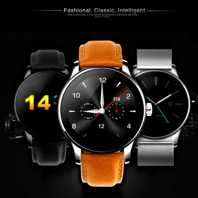 Смарт часы Ataliqi K88H с Bluetooth классические металлические для здоровья пульсометр