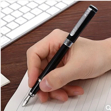 High quality Picasso 902 brand black metal fountain pen school office stationery Calligraphy Pen Luxury writing gift ink pens 
High quality Picasso 902 brand black metal fountain pen school office stationery Calligraphy Pen Luxury writing gift ink pens
