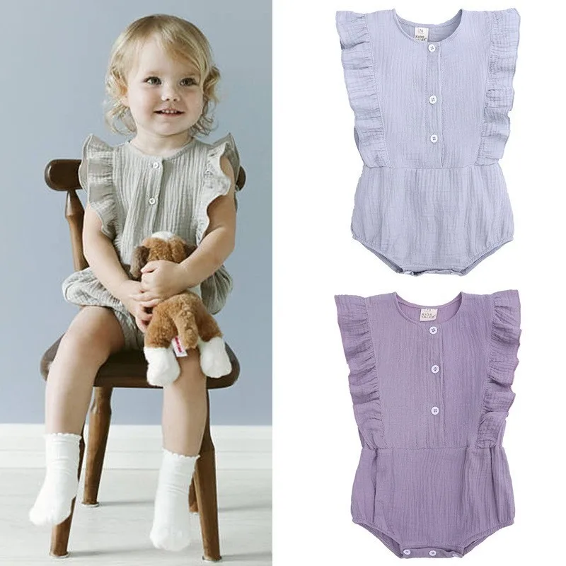 Summer Ruffled Baby Bodysuit Fashion Newborn Solid Sleeveless Bodysuits For Daddys Girls Twins Beach Onesie Toddler Clothes
Summer Ruffled Baby Bodysuit Fashion Newborn Solid Sleeveless Bodysuits For Daddys Girls Twins Beach Onesie Toddler Clothes