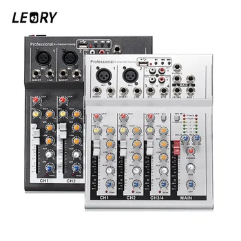 LEORY Mini Digital Karaoke Microphone Amplifier Mixing Audio Sound Mixer Console 4 Channel Built-in 48V Phantom Power With USB
LEORY Mini Digital Karaoke Microphone Amplifier Mixing Audio Sound Mixer Console 4 Channel Built-in 48V Phantom Power With USB