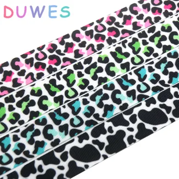DUWES 50yards cow leopard jungle printed grosgrain Ribbon Accessory hairbow headwear decoration Wholesale OEM DIY D896
DUWES 50yards cow leopard jungle printed grosgrain Ribbon Accessory hairbow headwear decoration Wholesale OEM DIY D896