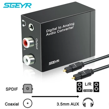 DAC Digital Audio to Analog Audio Converter SGEYR Digital SPDIF Toslink Coaxial to Analog RCA L/R 3.5mm Audio Converter
DAC Digital Audio to Analog Audio Converter SGEYR Digital SPDIF Toslink Coaxial to Analog RCA L/R 3.5mm Audio Converter