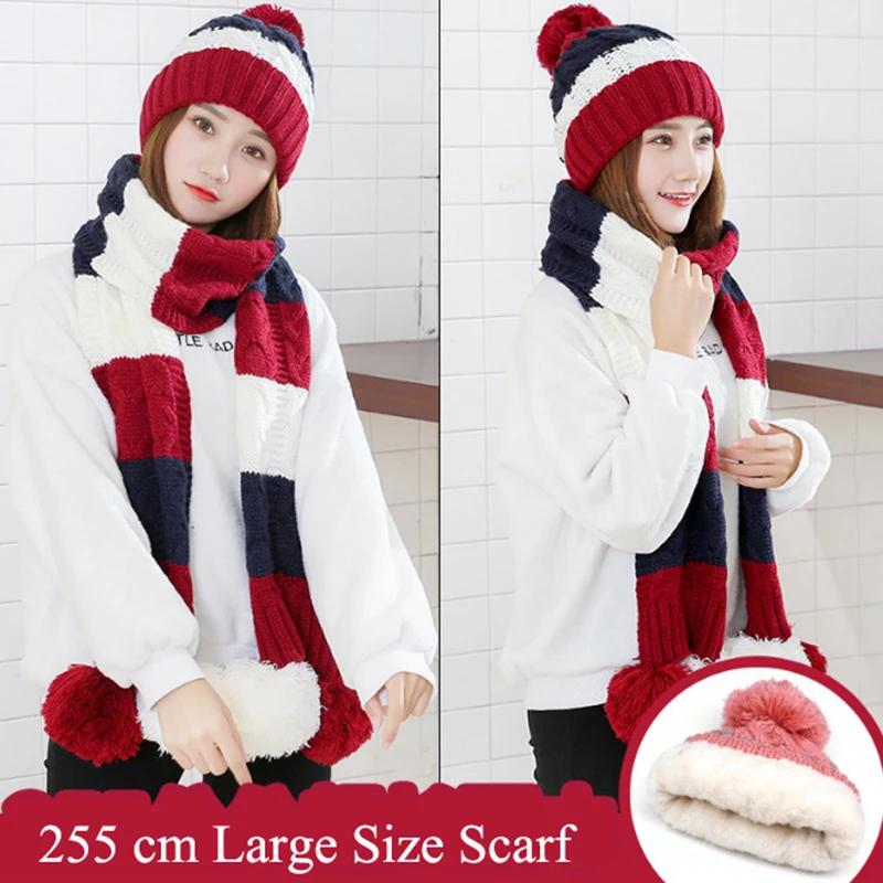 Best Winter Gift To Mother Girl Blue White Red Ladies Woolen Scarfs And Caps Sets Fashion Warm Wool Knitted Women Scarves Hats
Best Winter Gift To Mother Girl Blue White Red Ladies Woolen Scarfs And Caps Sets Fashion Warm Wool Knitted Women Scarves Hats