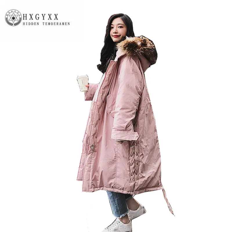 Winter Women Cotton Coat 2019 New Loose Thick Female Outerwear Pink Casual Hooded Fashion Long Cotton Jacket ZX341
Winter Women Cotton Coat 2019 New Loose Thick Female Outerwear Pink Casual Hooded Fashion Long Cotton Jacket ZX341