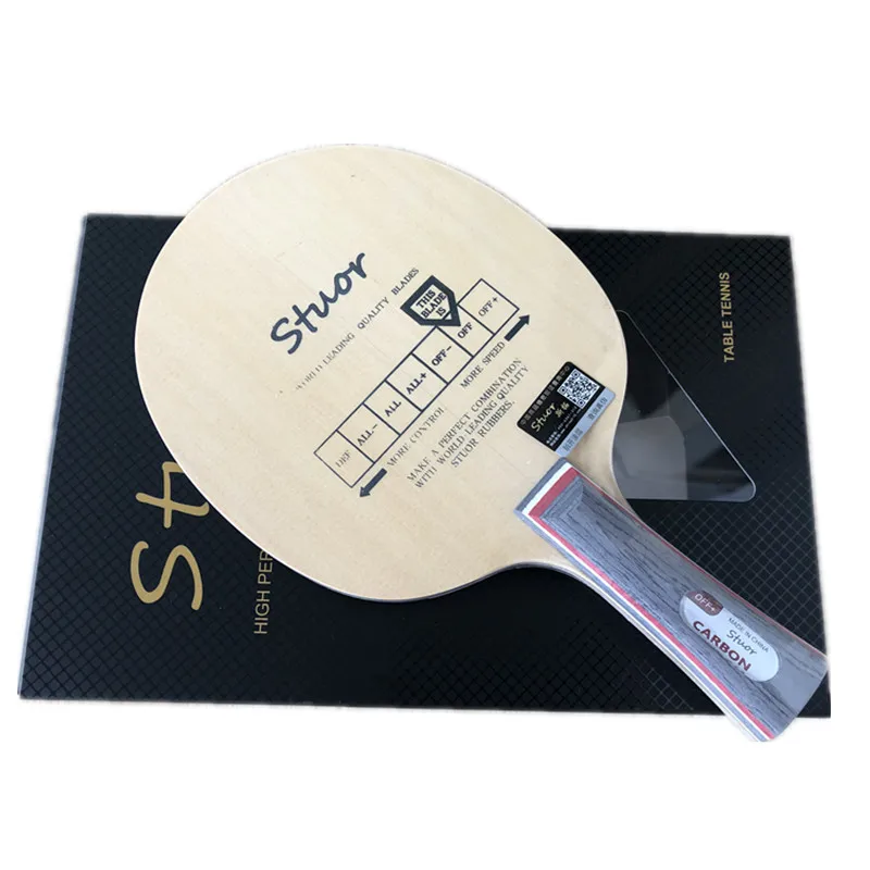 Stuor Primorac carbon table tennis bat floor hinoki wood ping pong racket 5 layers with built-in fiber carbon
Stuor Primorac carbon table tennis bat floor hinoki wood ping pong racket 5 layers with built-in fiber carbon