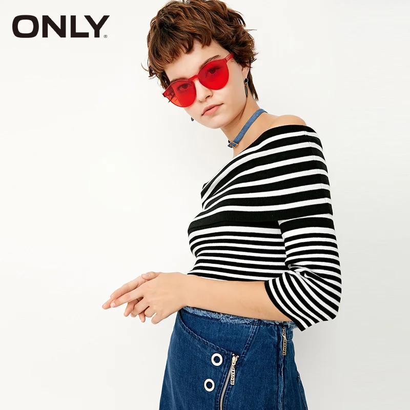 ONLY Brand 2019 NEW slash neck slim three quarter sleeve regular wome sweater |116424508
ONLY Brand 2019 NEW slash neck slim three quarter sleeve regular wome sweater |116424508