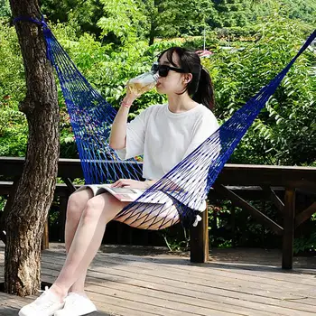 Outdoor hammock portable single grid hammock travel hammock with rope 9 strands nylon rope mesh
Outdoor hammock portable single grid hammock travel hammock with rope 9 strands nylon rope mesh