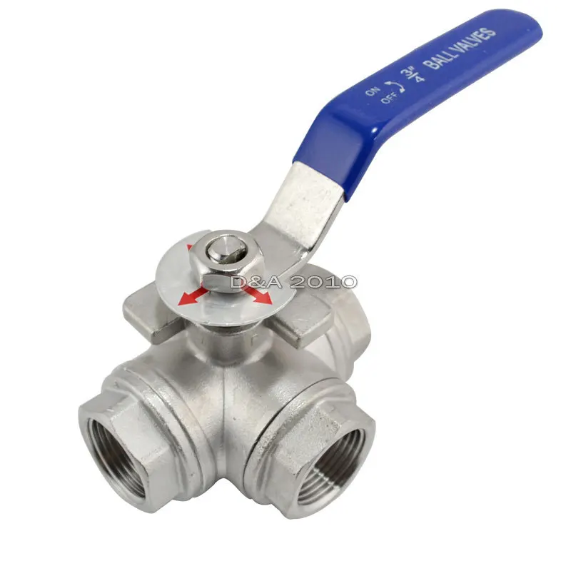 3/4" 3-Way Female BSPT 316 SS Type T Mountin Pad Ball Valve Vinyl Handle WOG1000 Valves
3/4" 3-Way Female BSPT 316 SS Type T Mountin Pad Ball Valve Vinyl Handle WOG1000 Valves
