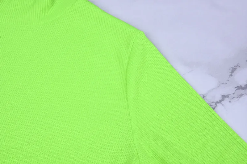 ribber turtleneck long sleeve t shirt women20