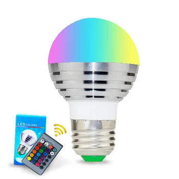 RGB LED Color Changing Light Bulb E27 E14 3W RGB Magic Bulb Lamp 85-265V 110V 220V RGB Led Spotlight with Remote Control
RGB LED Color Changing Light Bulb E27 E14 3W RGB Magic Bulb Lamp 85-265V 110V 220V RGB Led Spotlight with Remote Control