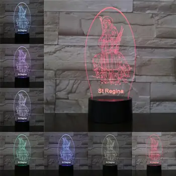 3D St Regina Lamp 7 Color Changing Christian Jesus Disciple Novel Gifts Table Decor Optic Fiber Light Bea Mom Present
3D St Regina Lamp 7 Color Changing Christian Jesus Disciple Novel Gifts Table Decor Optic Fiber Light Bea Mom Present
