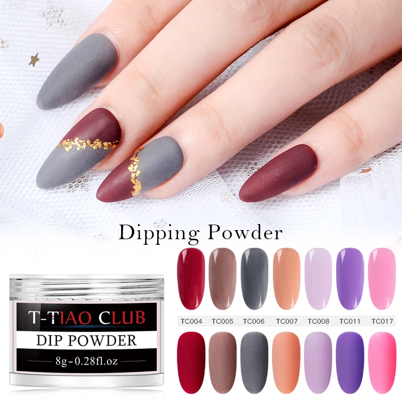 T-TIAO CLUB Matte Color Dipping Nail Powders Holographic Glitter Natural Nails UV Gel Varnish Semi Permanent Nails Art Manicure
T-TIAO CLUB Matte Color Dipping Nail Powders Holographic Glitter Natural Nails UV Gel Varnish Semi Permanent Nails Art Manicure