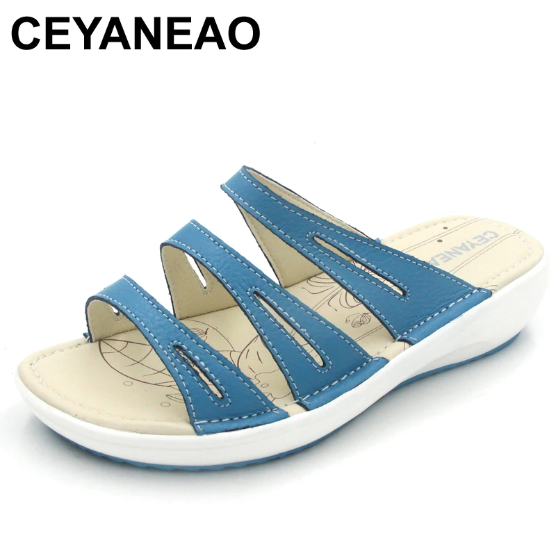 CEYANEAO 2018 Summer women flat slippers sandals Shoes slip on round toe comfortable white leather sandals flip-flops
CEYANEAO 2018 Summer women flat slippers sandals Shoes slip on round toe comfortable white leather sandals flip-flops