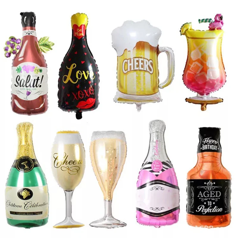 1pcs wine glass large champagne bottle big balloon Happy birthday adult party bar decoration deco aniversario Bachelor party toy
1pcs wine glass large champagne bottle big balloon Happy birthday adult party bar decoration deco aniversario Bachelor party toy