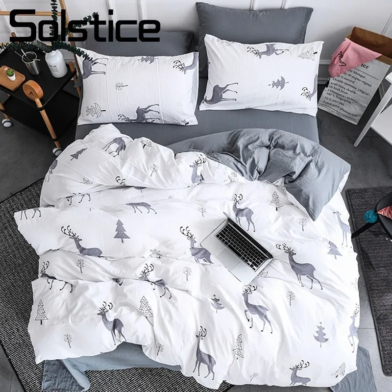 Solstice Home Textile Nordic Deer Elk Brief Write Bedding Set Boy Kid Linen Duvet Cover Bed Sheet Pillowcase For Girl Teen Woman
Solstice Home Textile Nordic Deer Elk Brief Write Bedding Set Boy Kid Linen Duvet Cover Bed Sheet Pillowcase For Girl Teen Woman