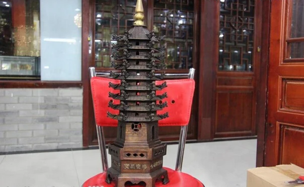 Collectible bronze lion statue S0971 Home Feng shui Coppe Dragon head Wen Tower Pagoda (B0413)
Collectible bronze lion statue S0971 Home Feng shui Coppe Dragon head Wen Tower Pagoda (B0413)