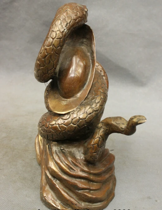 S0252 Marked China FengShui Bronze Copper Wealth Zodiac Year Snake Coil YuanBao Statue
S0252 Marked China FengShui Bronze Copper Wealth Zodiac Year Snake Coil YuanBao Statue