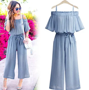 large size women jumpsuit romper Drop shoulders rompers womens Elegant loose-fitting combinaison femme Romper overalls with belt
large size women jumpsuit romper Drop shoulders rompers womens Elegant loose-fitting combinaison femme Romper overalls with belt