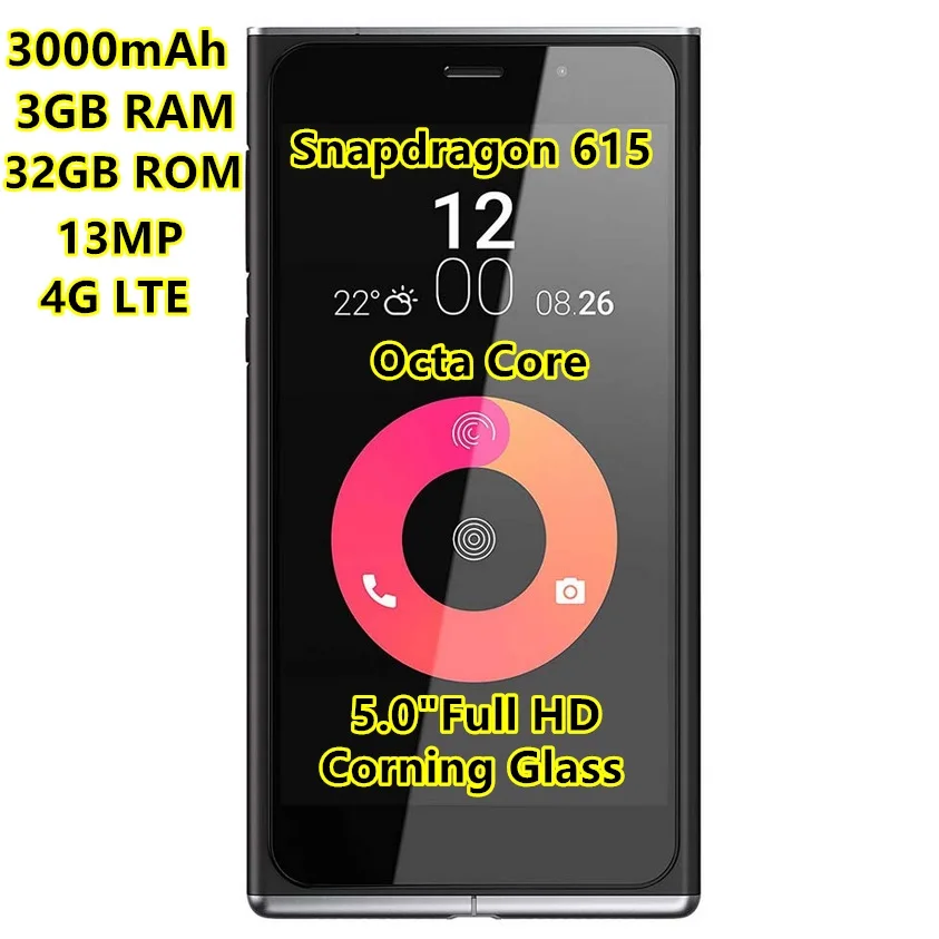 

SANTIN SF1 3000mAh 5.0" Full HD Corning Glass Snapdragon 615 Octa Core 3GB/2GB RAM 32GB/16GB ROM 13MP Smartphone 4G LTE phone