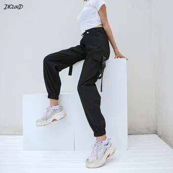 DiCloud 2019 Streetwear Black Pants Women Fashion Loose High Waist Trousers Women Casual Cargo Pants Women Harajuku Capris
DiCloud 2019 Streetwear Black Pants Women Fashion Loose High Waist Trousers Women Casual Cargo Pants Women Harajuku Capris