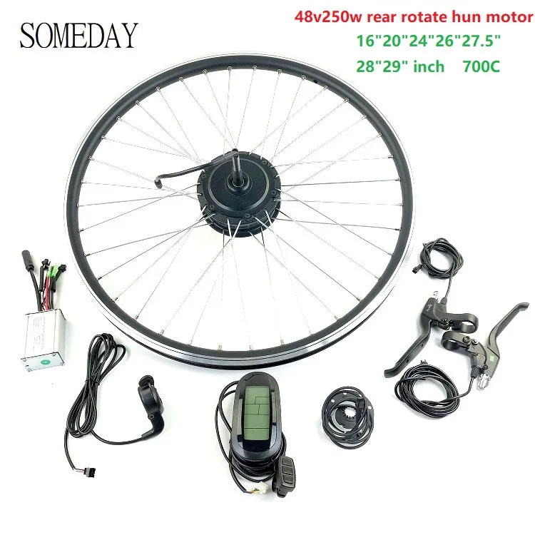 SOMEDAY Electric Bicycle Conversion kit 16-28 700C 48V250W Rear Rotate Hub Motor Wheel with LCD6 display Ebike kit
SOMEDAY Electric Bicycle Conversion kit 16-28 700C 48V250W Rear Rotate Hub Motor Wheel with LCD6 display Ebike kit