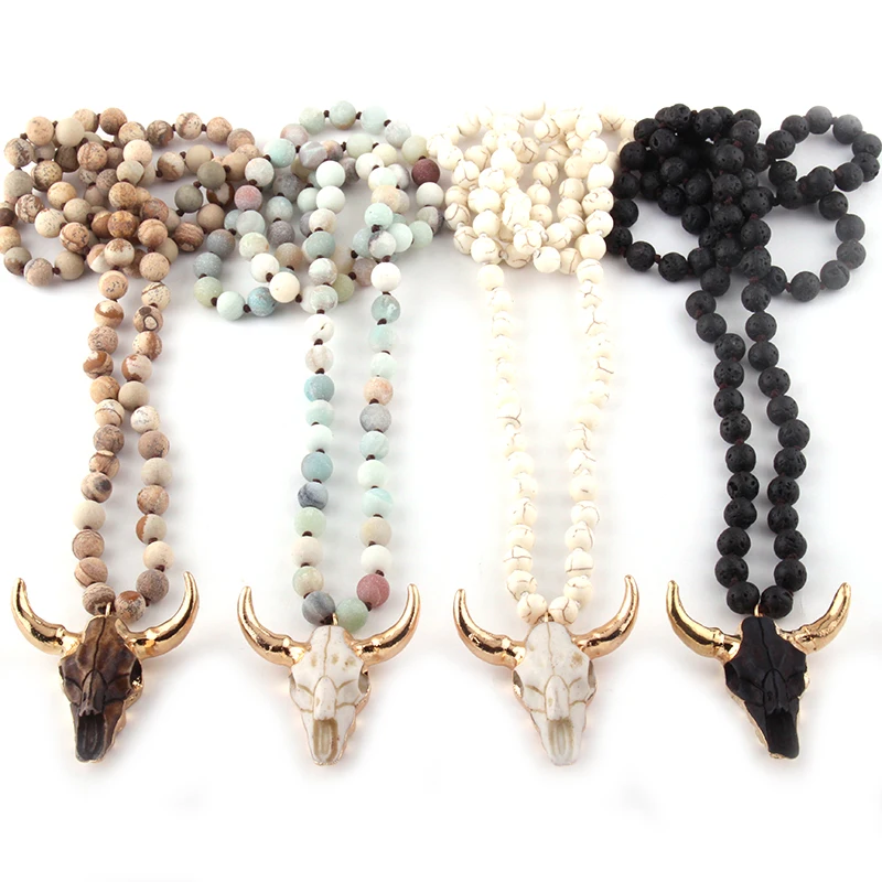 MOODPC Fashion Bohemian Jewelry Stone Knotted 3 Color Horn Pendant Necklace For Women Ethnic Necklace
MOODPC Fashion Bohemian Jewelry Stone Knotted 3 Color Horn Pendant Necklace For Women Ethnic Necklace