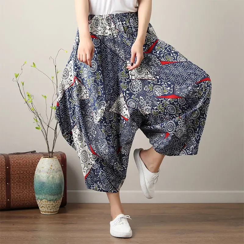 Plus Size Fluid Drop Cross Baggy Trousers Women Colorful Printed Bloomers hip hop lantern pants Nepal Wide Leg Harem pants 2950
Plus Size Fluid Drop Cross Baggy Trousers Women Colorful Printed Bloomers hip hop lantern pants Nepal Wide Leg Harem pants 2950
