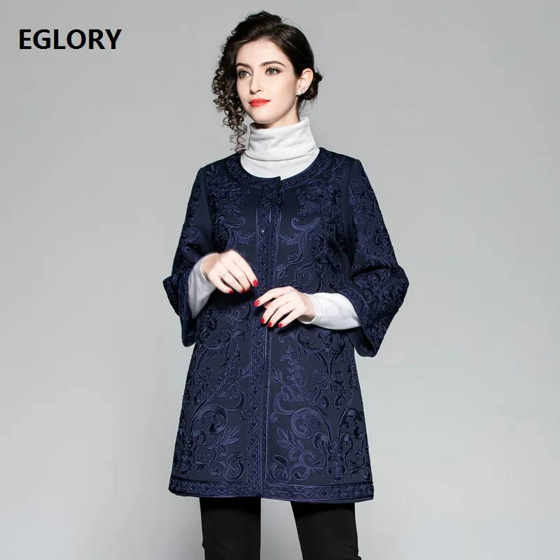 Casaco Feminino 2018 Autumn Winter Vintage Coat Outerwear Women Allover Appliques Embroidery Sequined Long Coat Overcoats Female
Casaco Feminino 2018 Autumn Winter Vintage Coat Outerwear Women Allover Appliques Embroidery Sequined Long Coat Overcoats Female