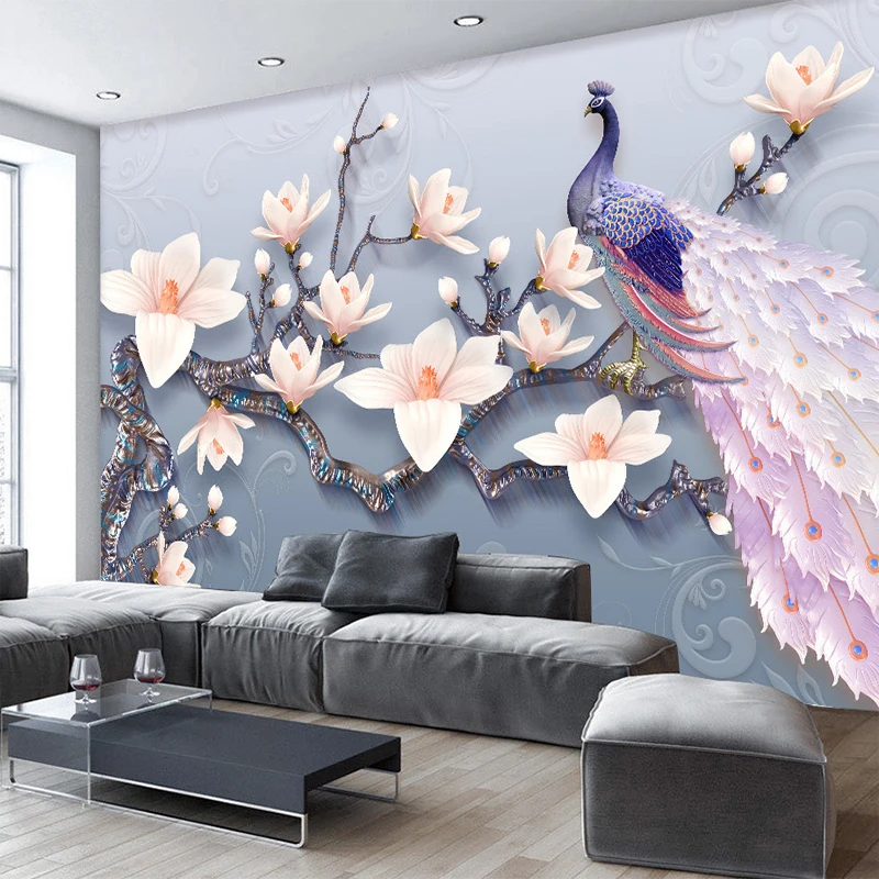 Custom Photo 3D Wallpaper Emboss Magnolia Peacock European Style Mural Living Room Sofa Home Decoration Waterproof Wall Painting
Custom Photo 3D Wallpaper Emboss Magnolia Peacock European Style Mural Living Room Sofa Home Decoration Waterproof Wall Painting